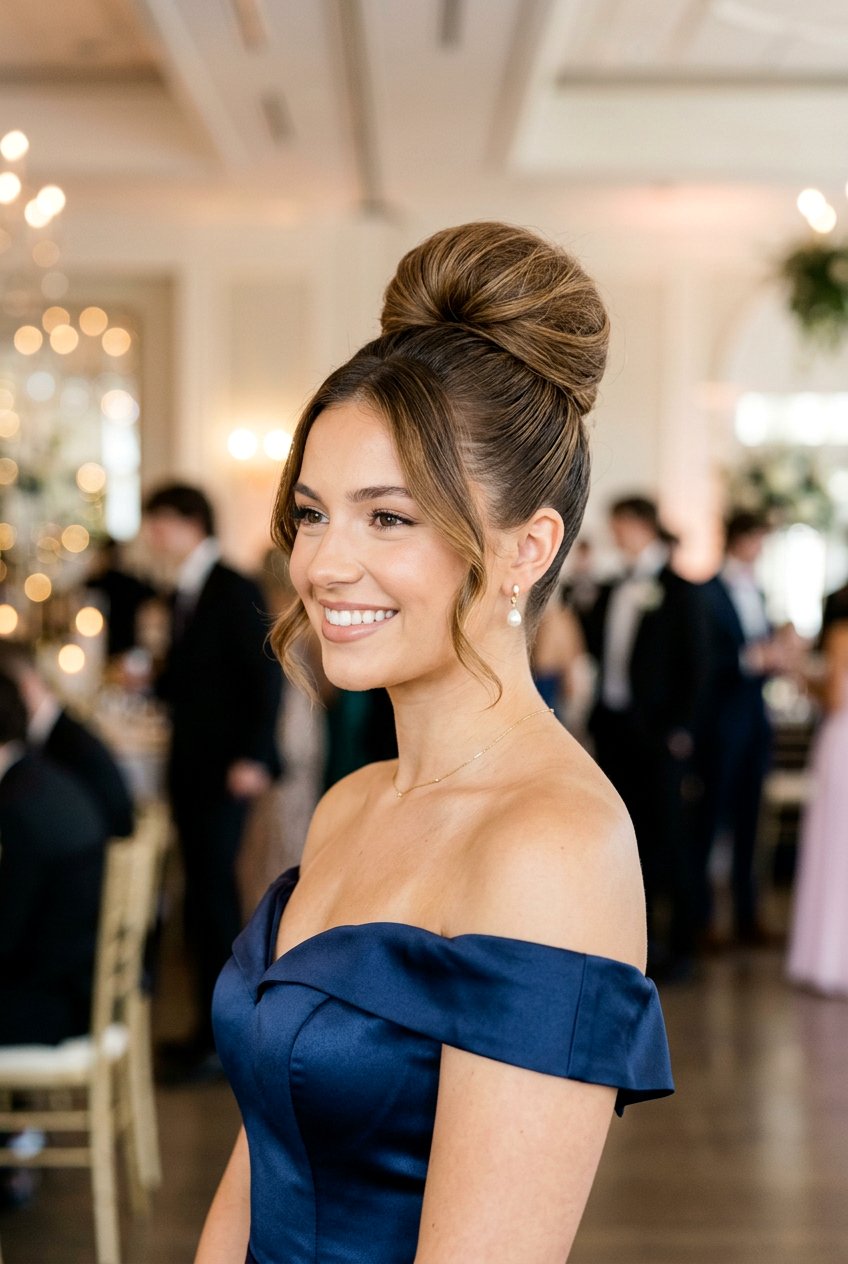 Modern Beehive Updo for Hoco - 20 hoco hairstyles - 20 hoco hairstyles