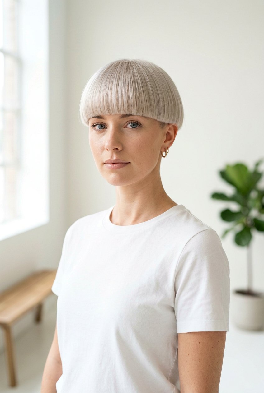 Modern Blonde Bowl Haircut For Women - 20 bowl cut haircut for women - 20 bowl cut haircut for women