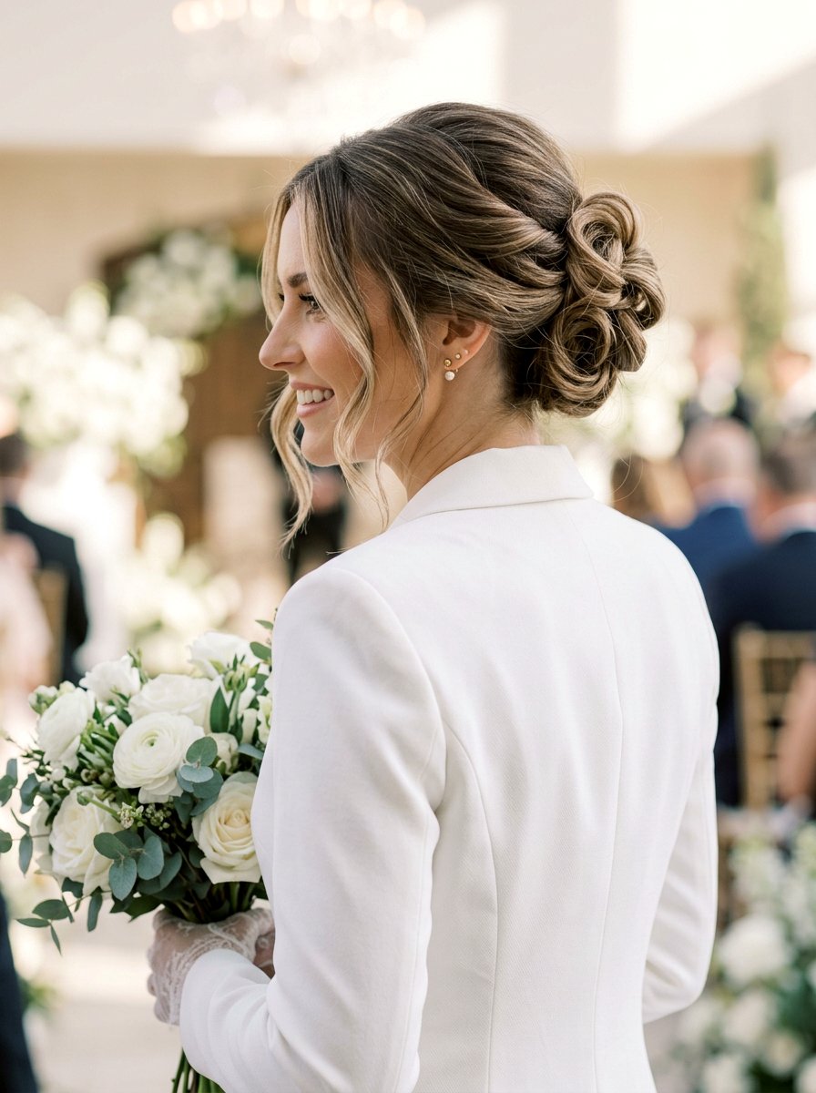 Modern Chignon - 20 wedding hairstyles for courthouse ceremony - 20 wedding hairstyles for courthouse ceremony