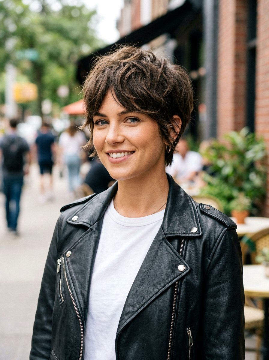 Modern Crop Cut with Choppy Layers - 20 fall shag haircut ideas - 20 fall shag haircut ideas