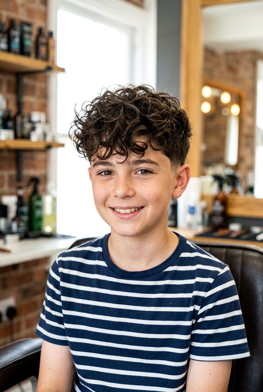 Modern Curly Mop Taper - 20 boys haircut with taper and curls - 20 boys haircut with taper and curls