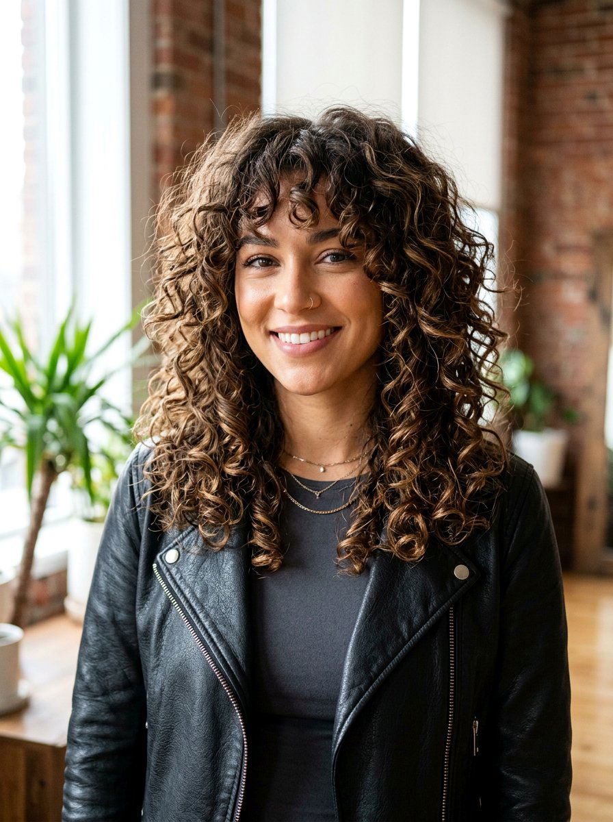 Modern Curly Shag Haircut - 20 date night hairstyle for curly hair women - 20 date night hairstyle for curly hair women
