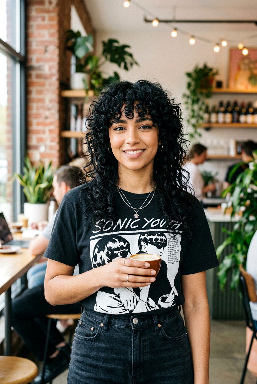 Modern Curly Wolf Cut - 20 curly shag for mature curly hair - 20 curly shag for mature curly hair