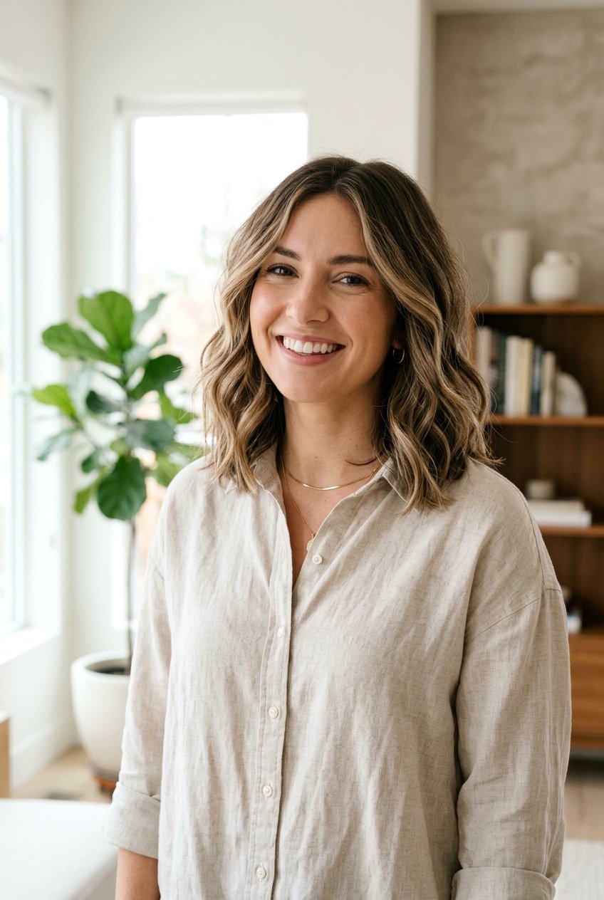 Modern Layered Lob with Waves - 20 sophisticated hairstyles for women - 20 sophisticated hairstyles for women