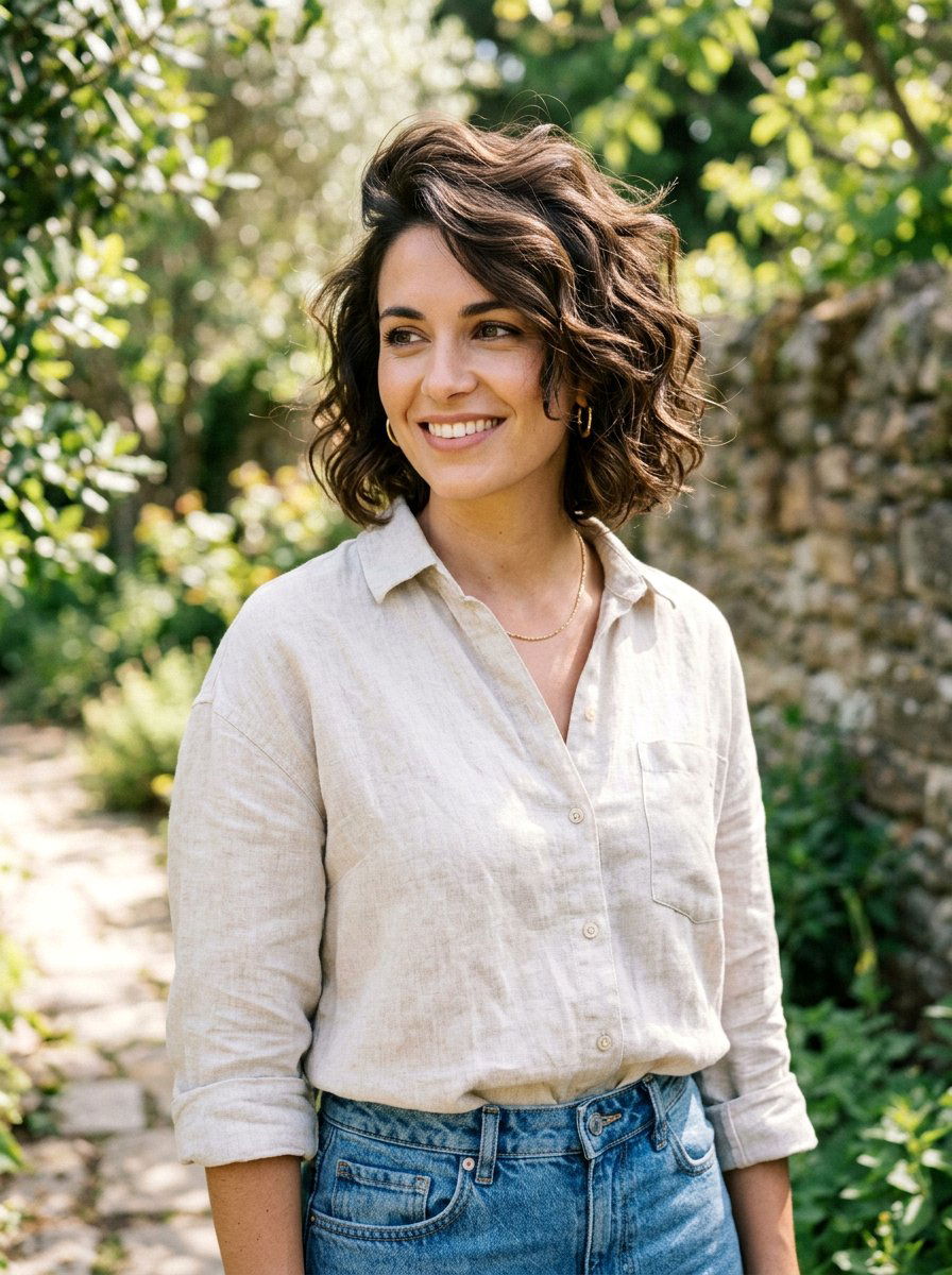 Modern Messy Pin Curl Bob - 20 pin curl bob hairstyle - 20 pin curl bob hairstyle