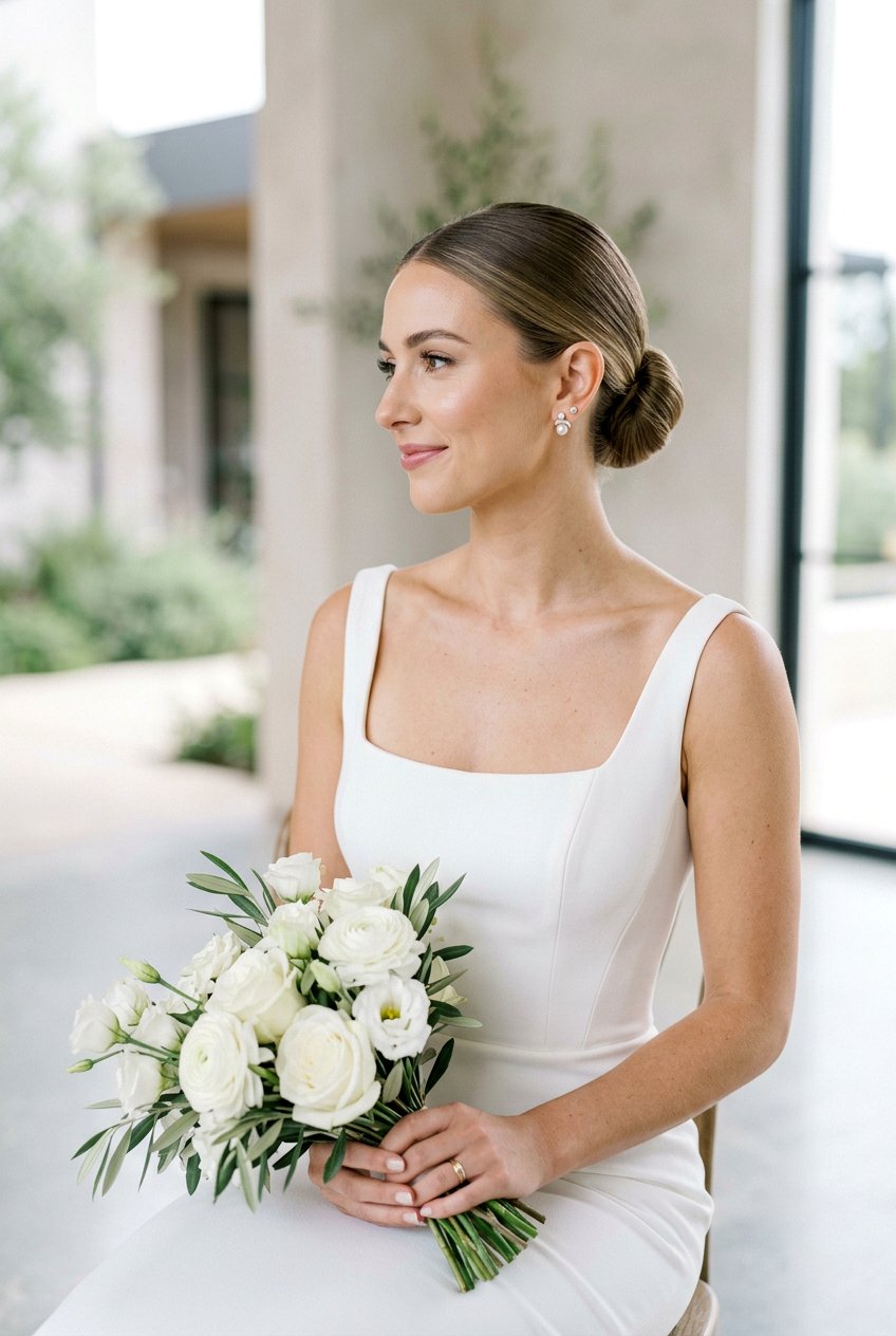 Modern Minimalist Bridal Chignon - 20 classic bridal chignon - 20 classic bridal chignon