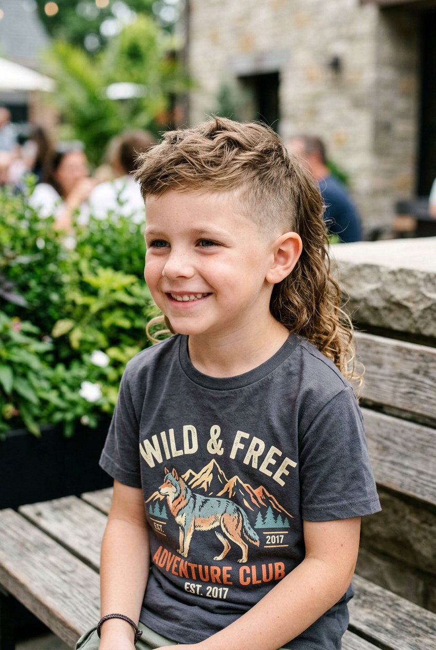 Modern Mullet Fade - 20 little boy long top short sides haircut - 20 little boy long top short sides haircut