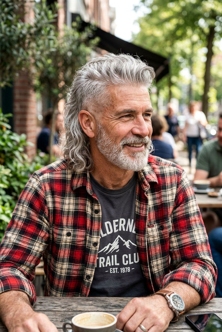 Modern Mullet Fade - 20 mens haircut for mature gray hair - 20 men’s haircut for mature gray hair