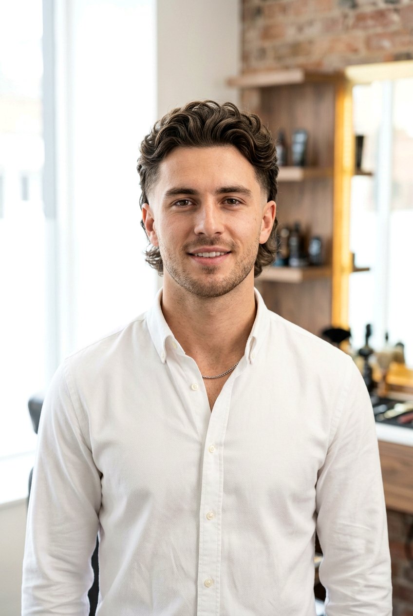 20 Trendy Modern Mullet for Wavy Hair Men: Edgy Cut Looks