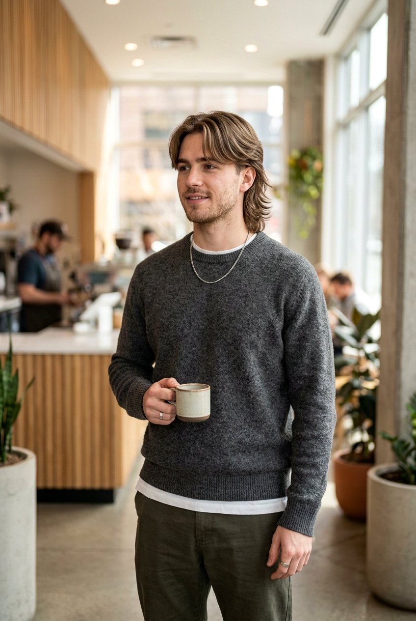 Modern Mullet With Curtain Bangs - 20 modern mullet for straight hair - 20 modern mullet for straight hair