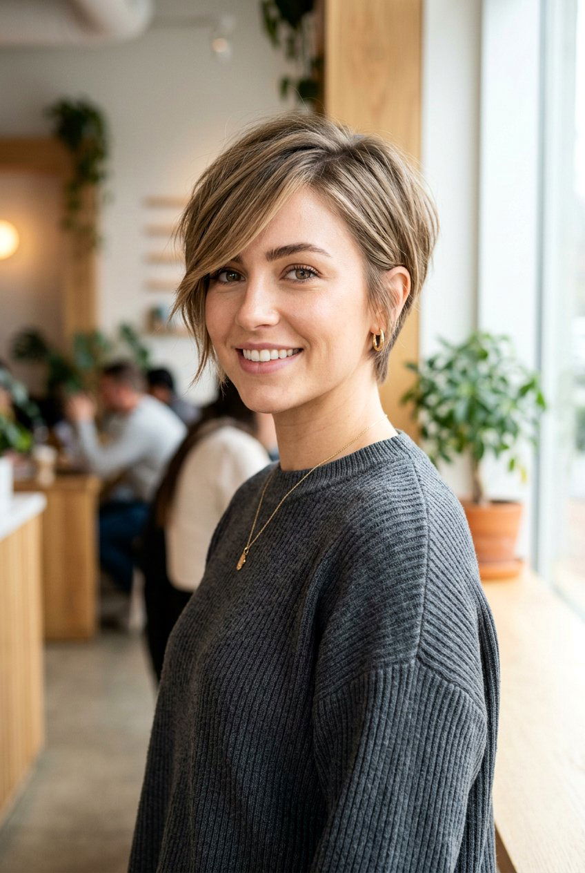 Modern Pixie Cut With Long Fringe - 20 pixie cut with long fringe - 20 pixie cut with long fringe