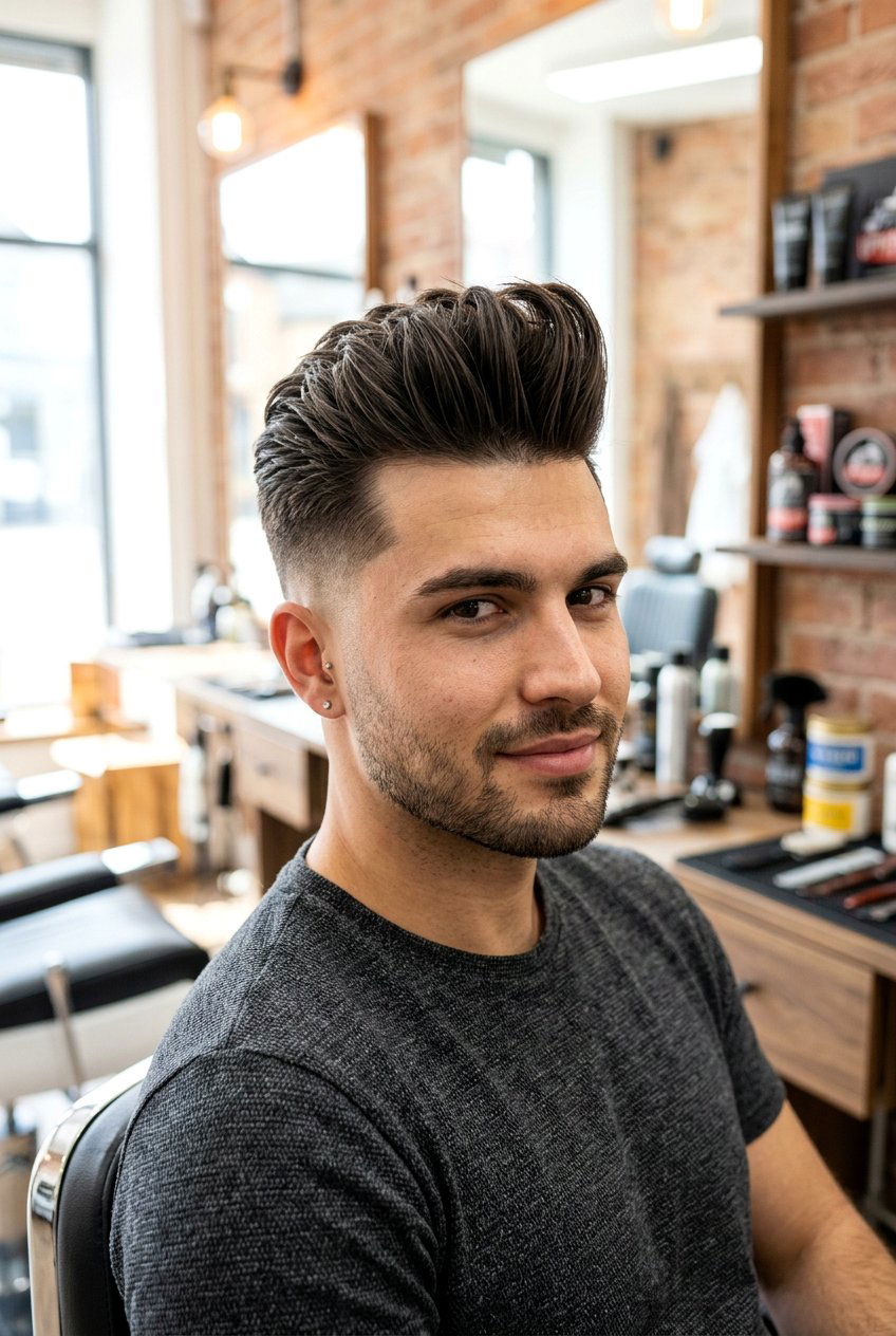 Modern Pompadour - 20 medium length hairstyles for men - 20 medium length hairstyles for men