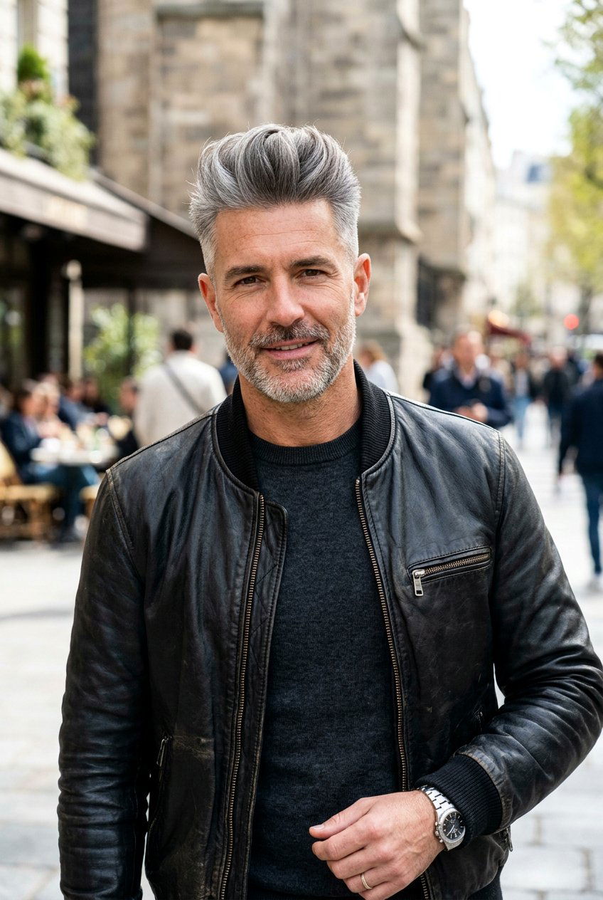Modern Quiff Gray Haircut - 20 men gray hairstyle for older professionals - 20 men gray hairstyle for older professionals