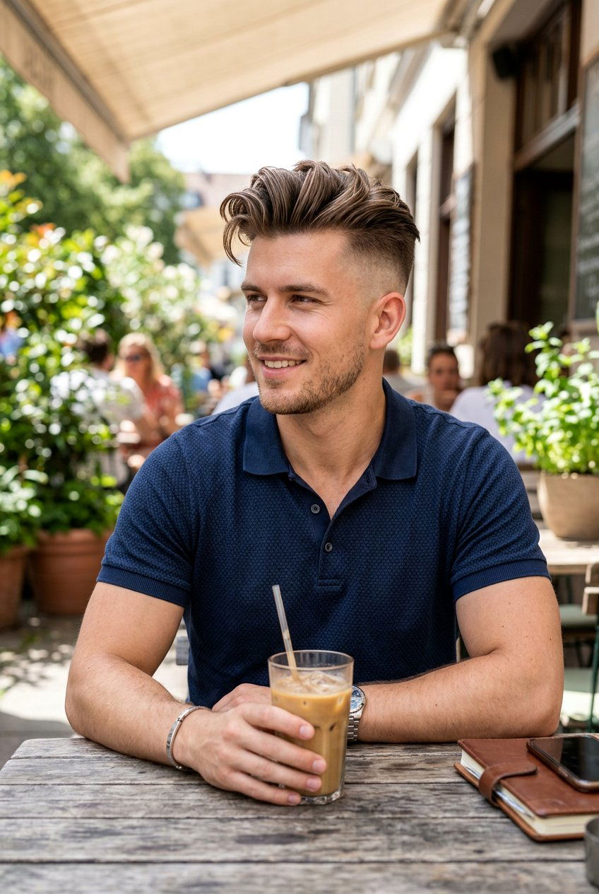Modern Quiff Undercut - 20 mens haircut for round face - 20 men’s haircut for round face