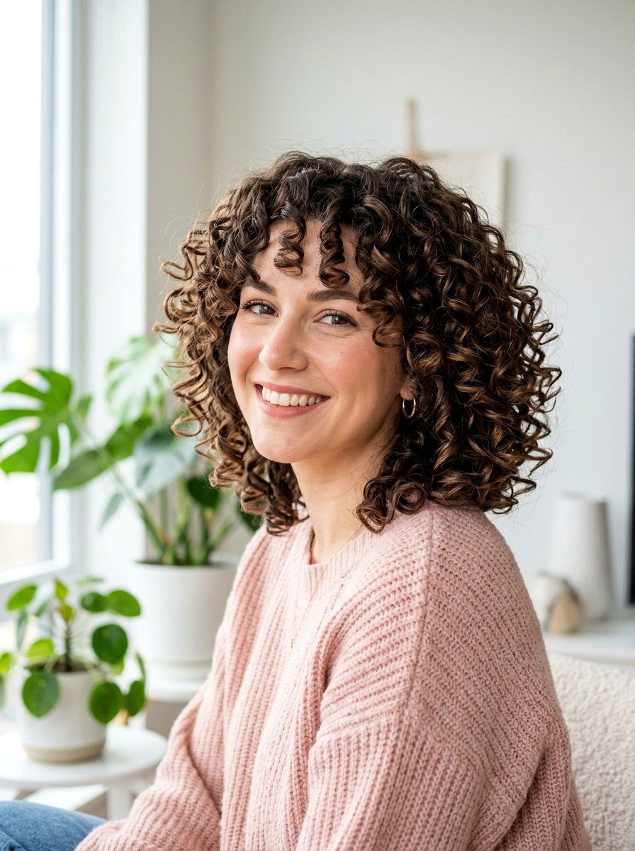 Modern Round Curly Cut - 20 round haircut for curly hair - 20 round haircut for curly hair