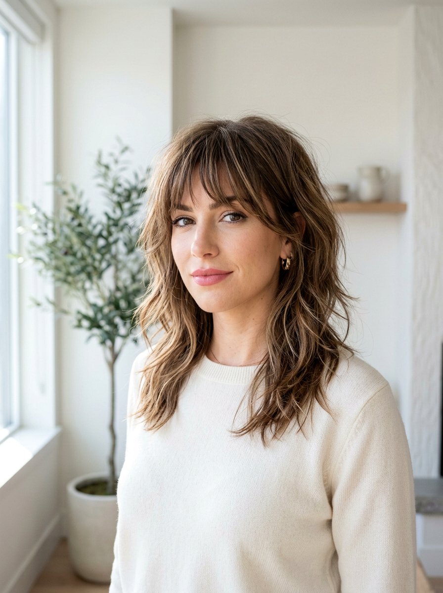 Modern Shag Haircut With Piecey Bangs - 20 college girls shag haircut with bangs - 20 college girls shag haircut with bangs