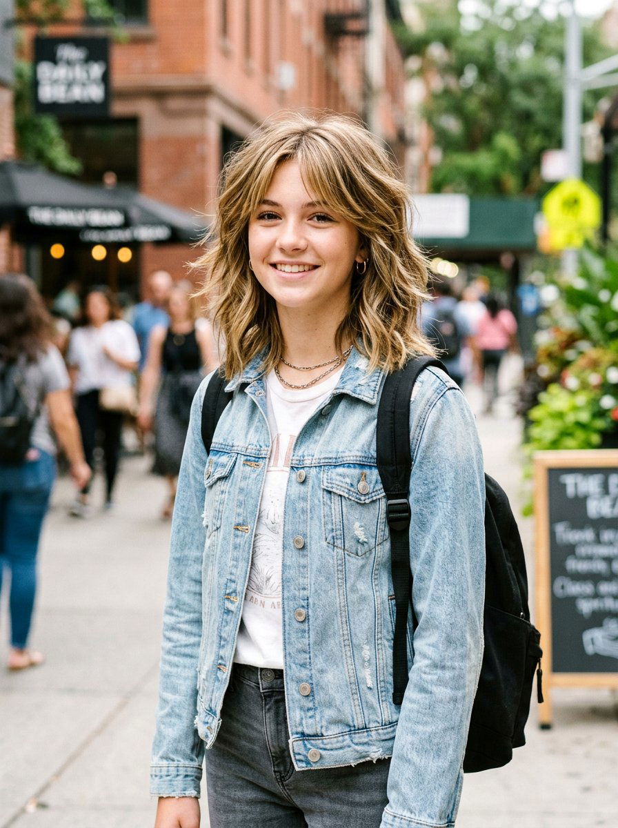 Modern Shoulder Length Shag - 20 teen girls shoulder length shag haircut - 20 teen girls shoulder length shag haircut