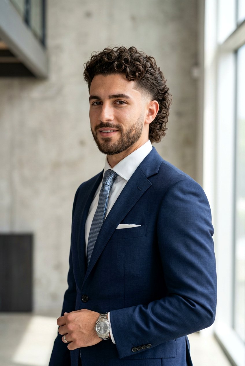 Modern Taper Curly Mullet - 20 taper mullet for curly hair men - 20 taper mullet for curly hair men