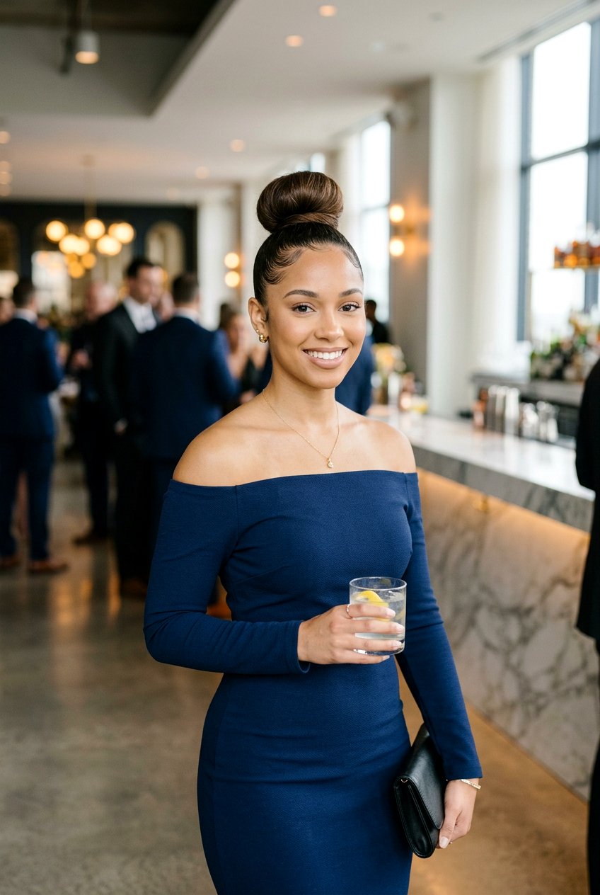 Modern Top Knot - 20 best bridesmaid hairstyle ideas - 20 best bridesmaid hairstyle ideas