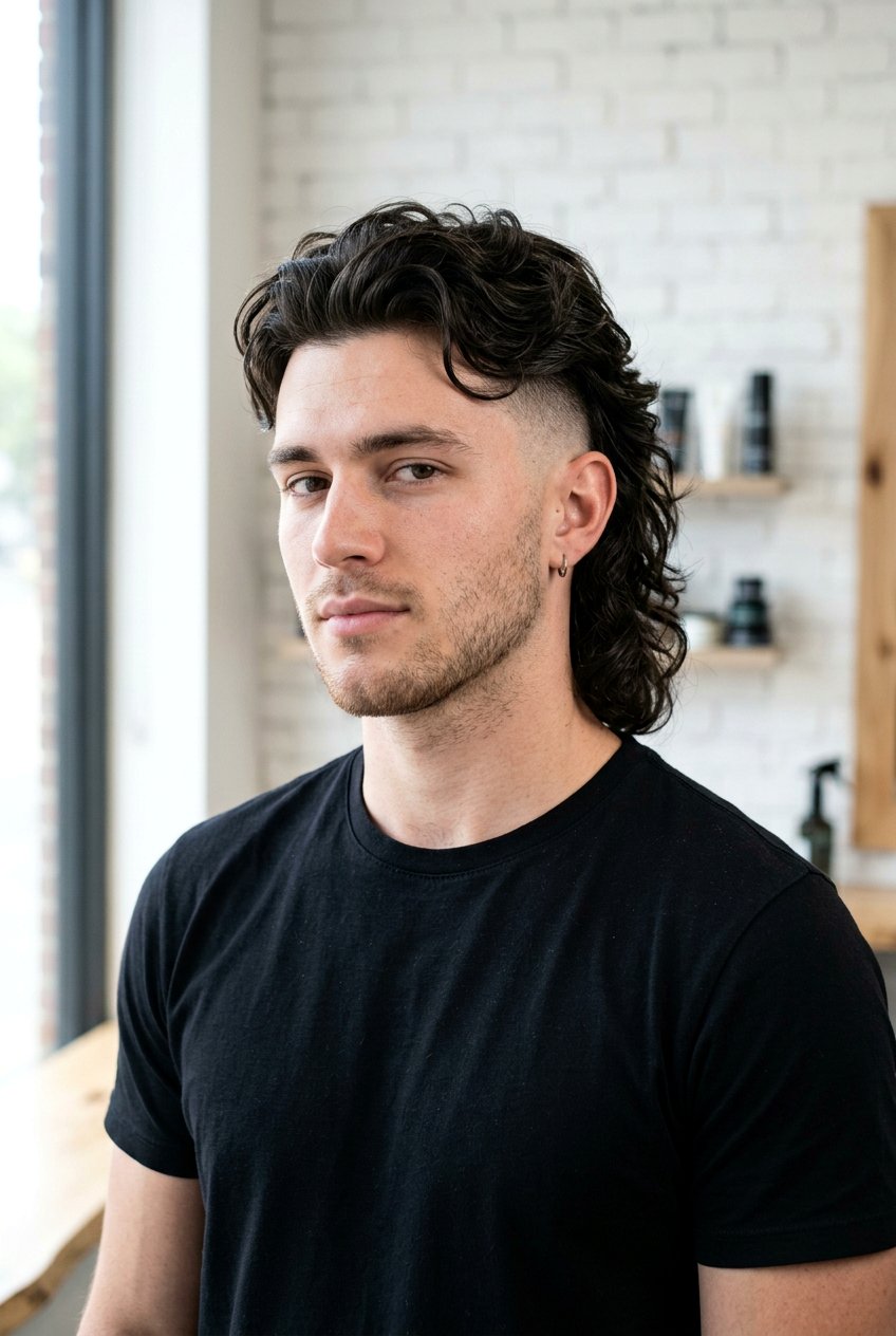 Modern Wavy Mullet Fade - 20 men mullet fade for wavy hair - 20 men mullet fade for wavy hair