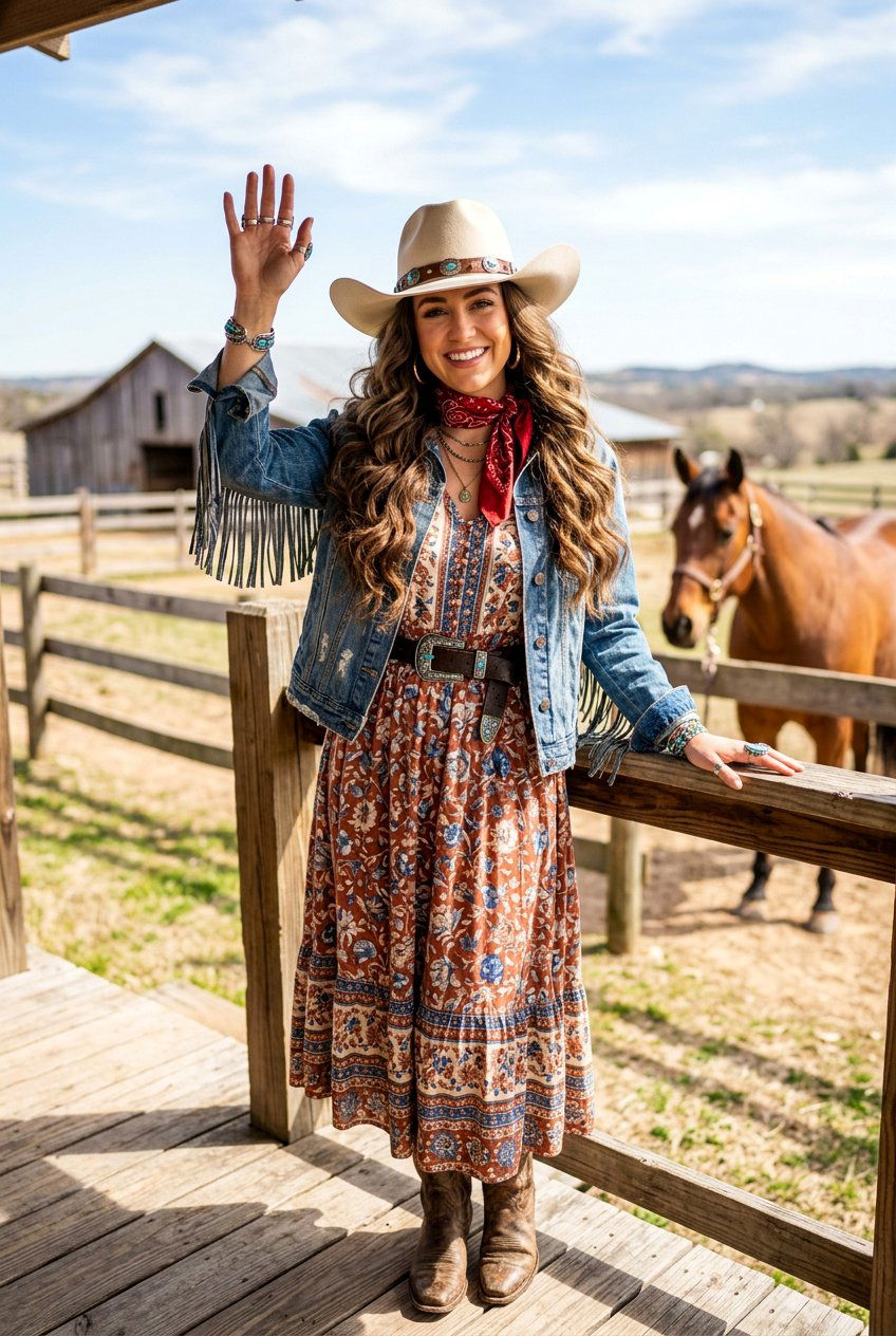 Modern Western Cowgirl Waves - 20 cowgirl hairstyles - 20 cowgirl hairstyles