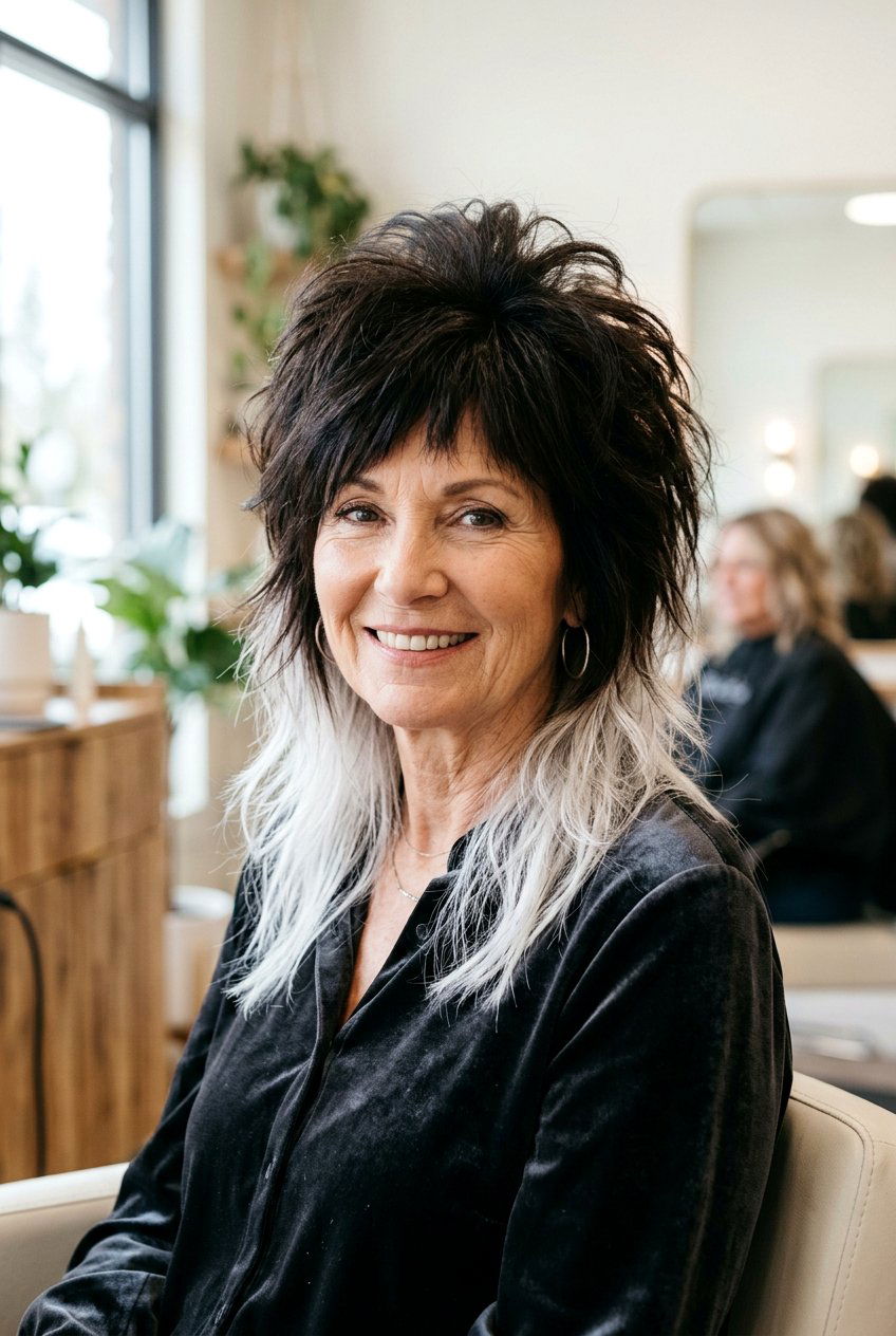 Modern Wolf Cut Shag - 20 medium shag for women over 60 with bangs - 20 medium shag for women over 60 with bangs