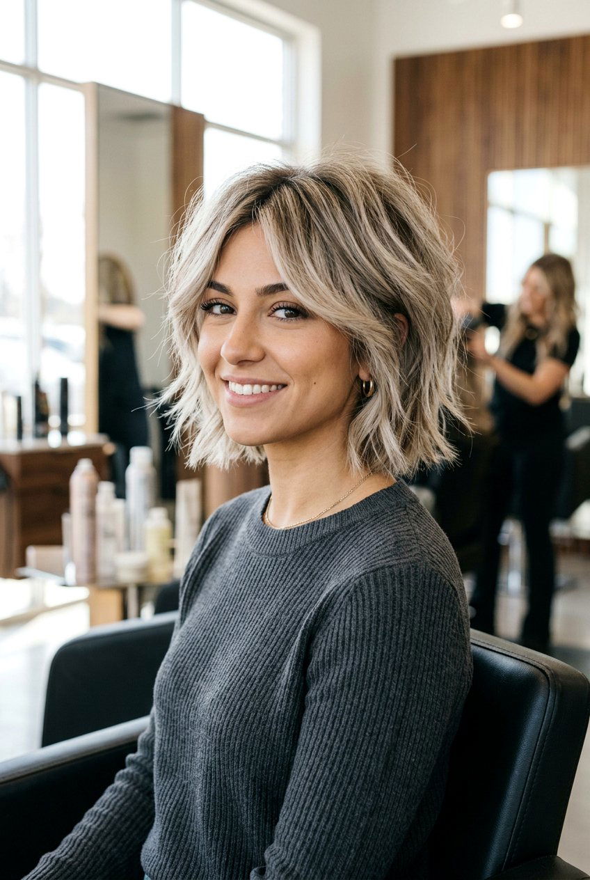 Modern wolf bob - 20 short layered bob haircuts