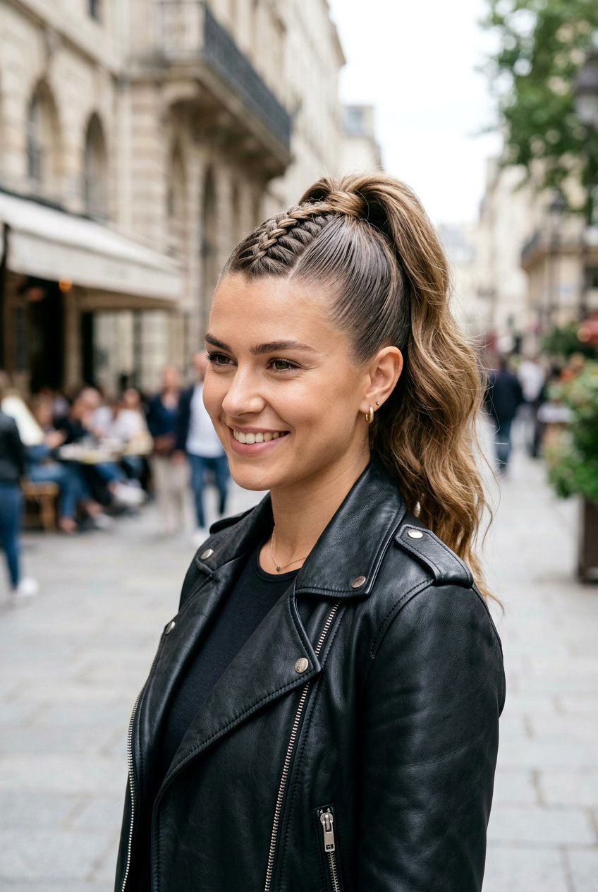 Mohawk Braid High Ponytail - 20 western braid ponytail for women - 20 western braid ponytail for women
