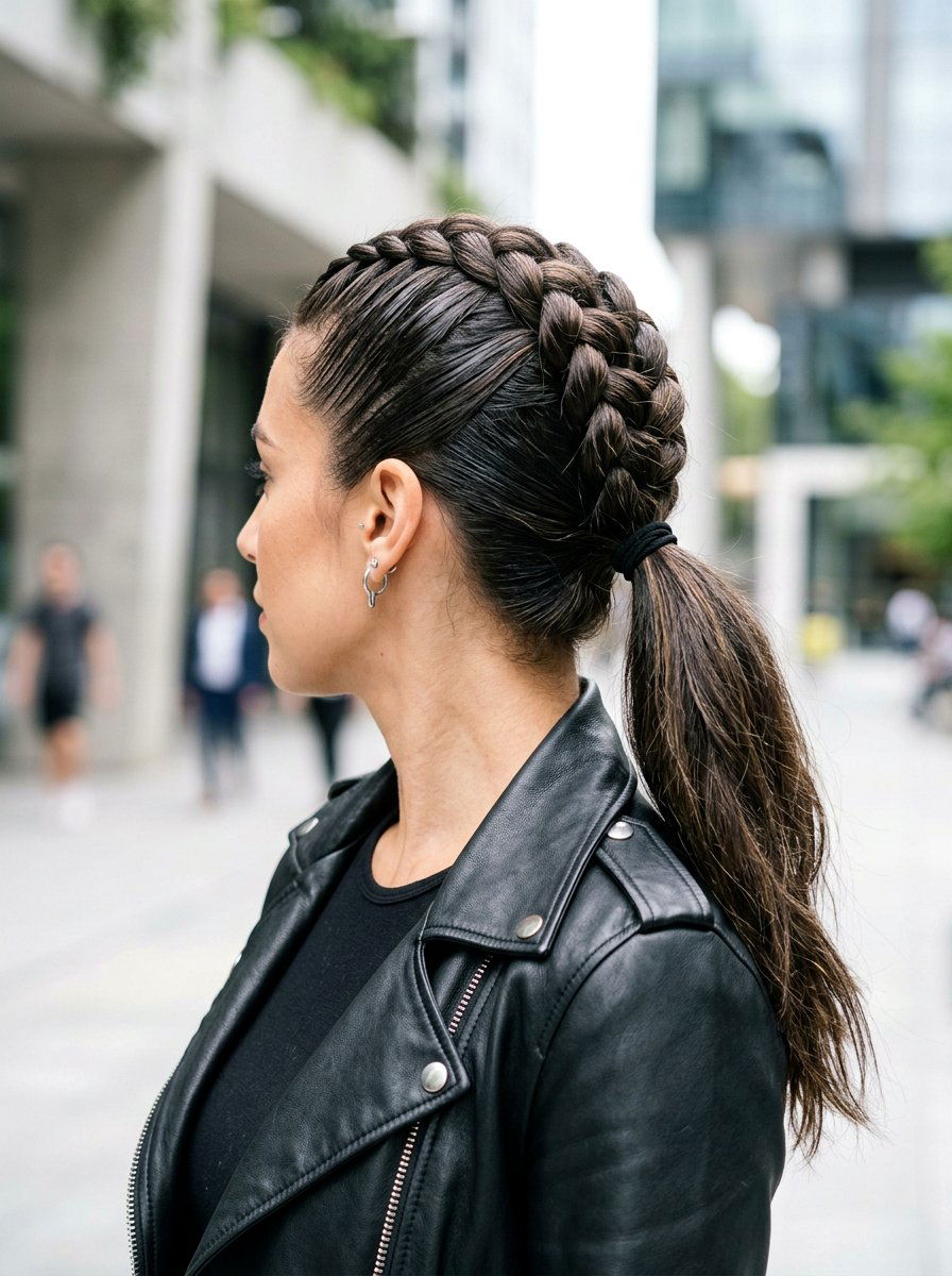 Mohawk Braid Ponytail - 20 prom ponytail with braid - 20 prom ponytail with braid