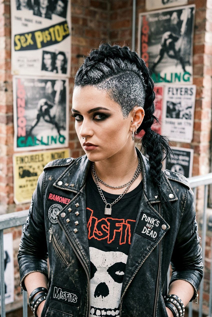 Mohawk Braid - 20 glitter roots hairstyle ideas - 20 glitter roots hairstyle ideas