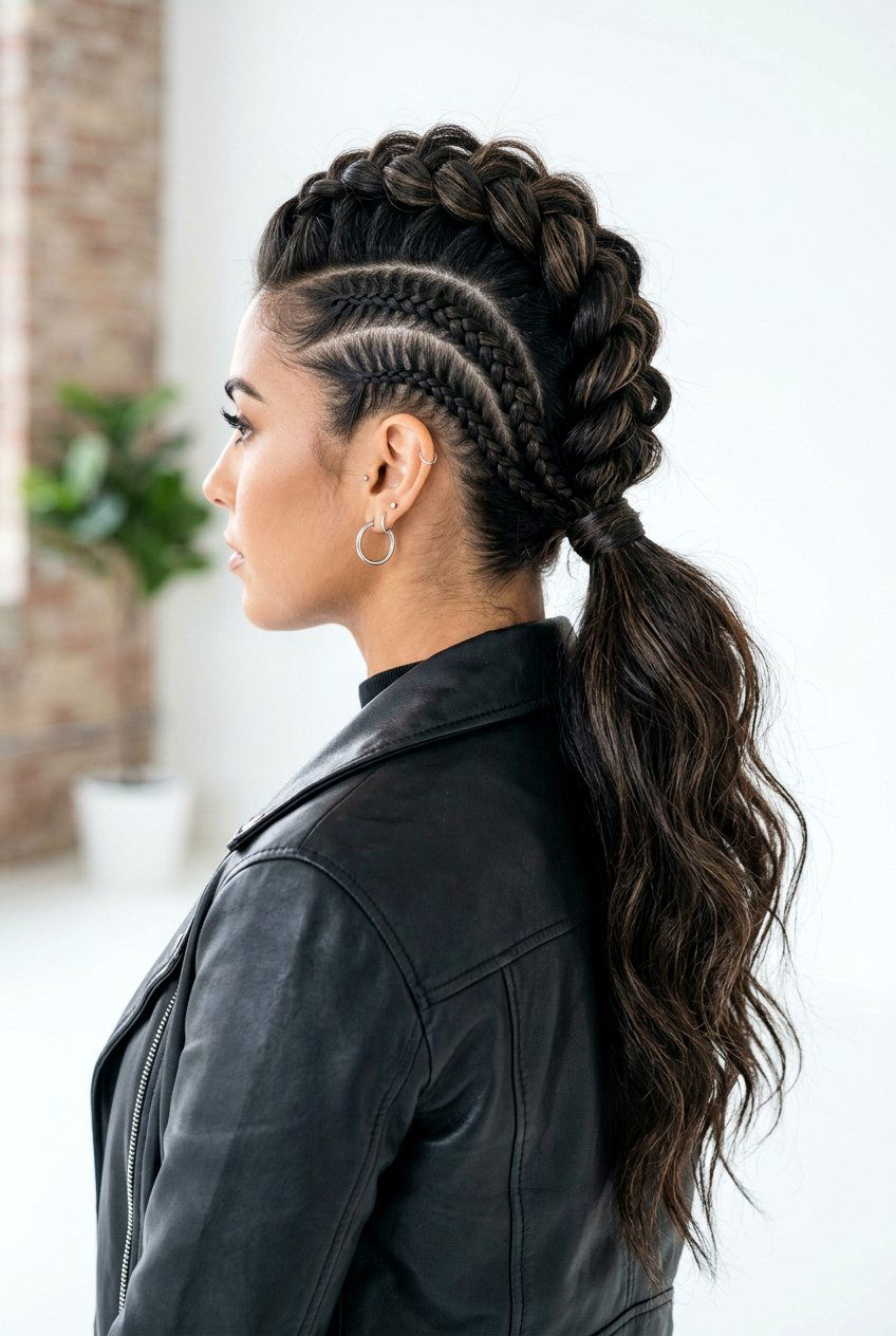 Mohawk Braided Ponytail - 20 braided ponytail hairstyles - 20 braided ponytail hairstyles
