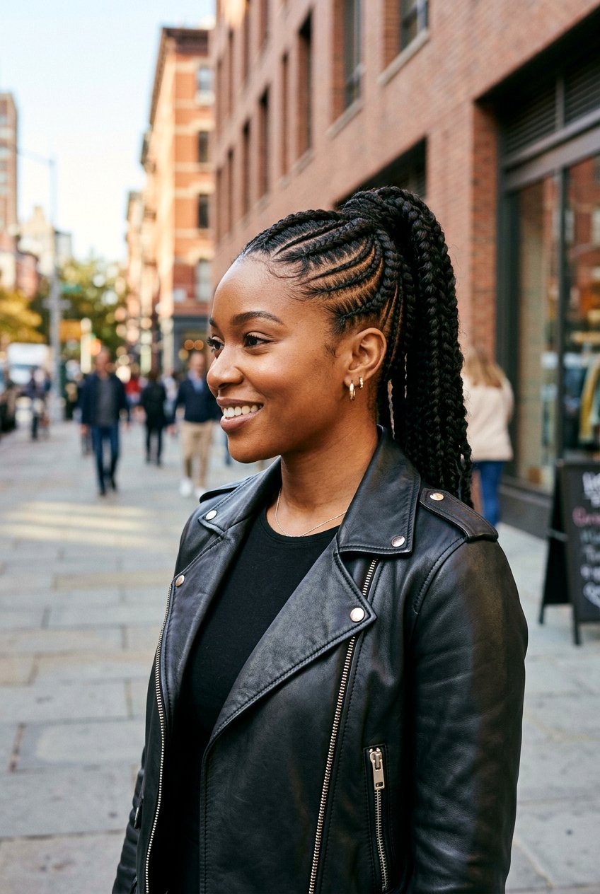 Mohawk Cornrow Ponytail - 20 cornrow ponytail for black women - 20 cornrow ponytail for black women