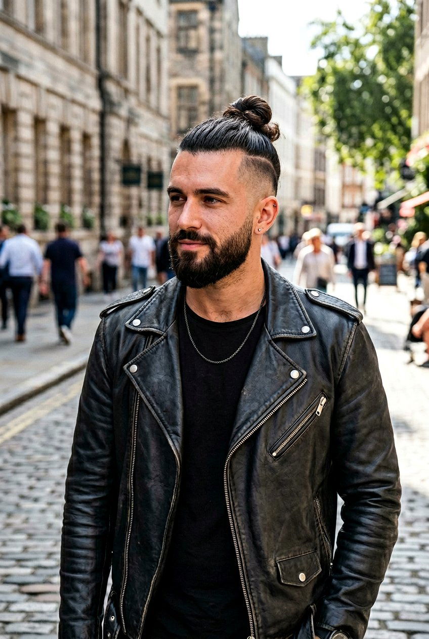Mohawk Man Bun Fade - 20 man bun with fade haircut - 20 man bun with fade haircut