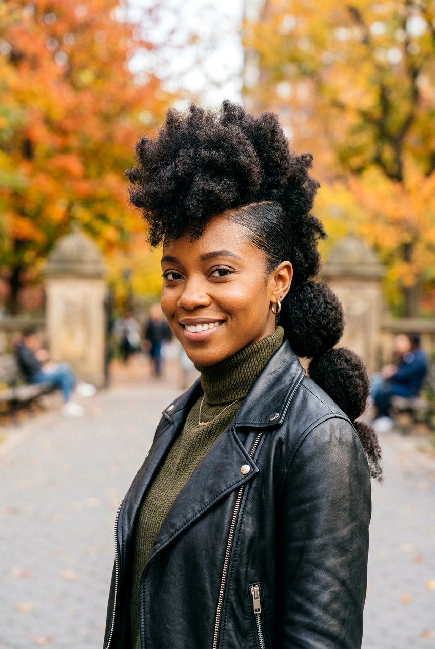 Mohawk Puff Ponytail - 20 natural puff ponytail hairstyle - 20 natural puff ponytail hairstyle