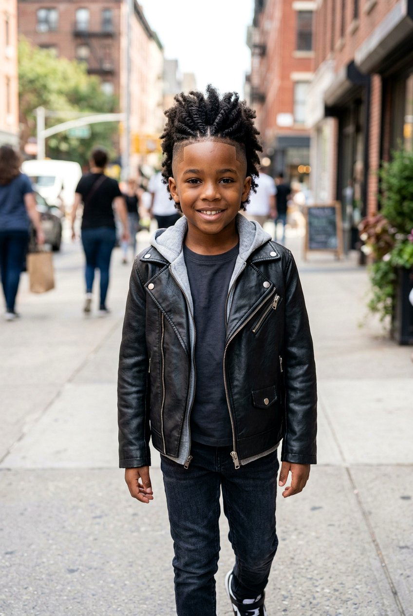 Mohawk Twists with Faded Sides - 20 boys twists with curly top - 20 boys twists with curly top