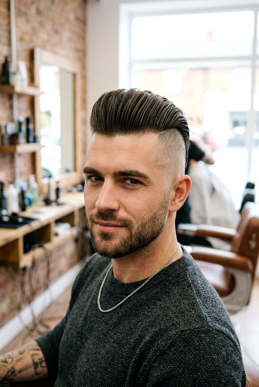 Mohawk slick back - 20 slick back haircut for men - 20 slick back haircut for men