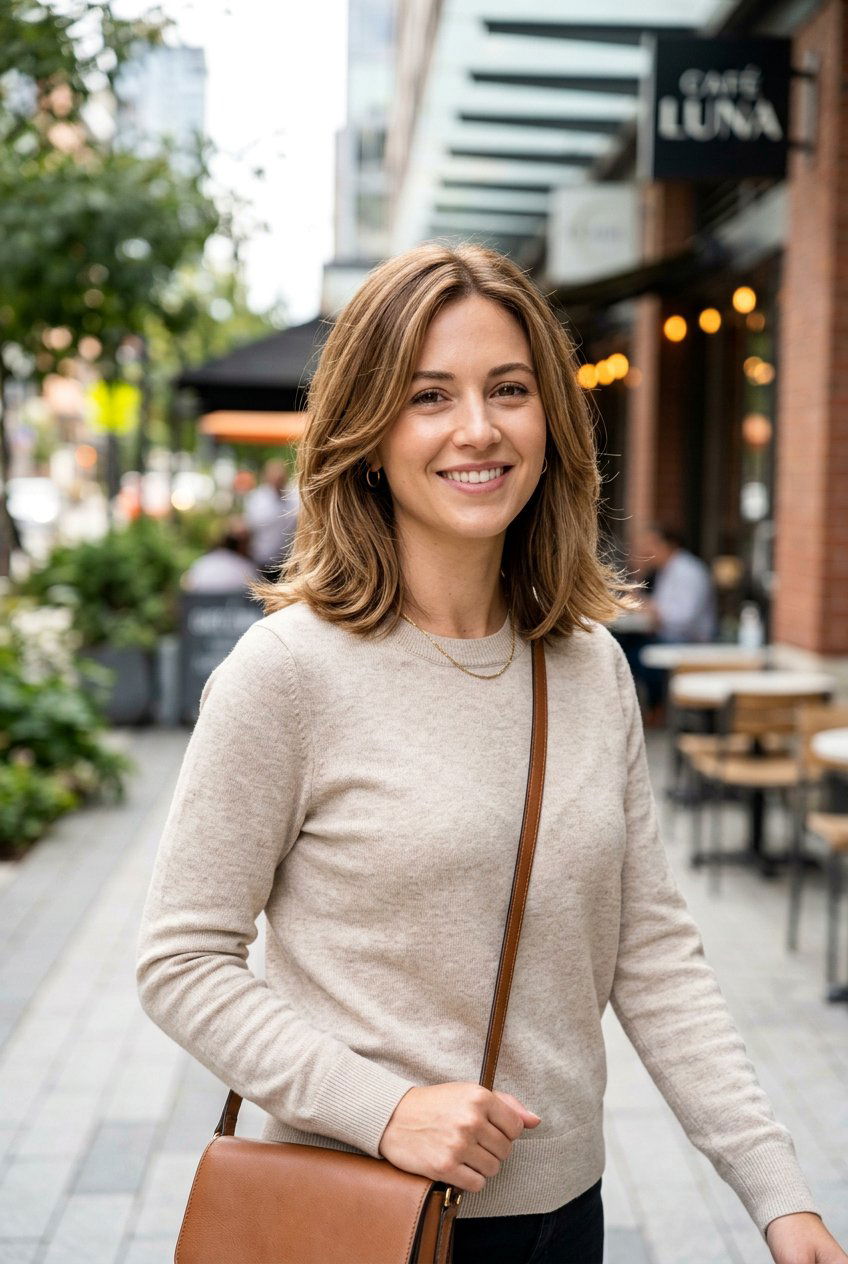 Mom Haircut with Collarbone Length - 20 chic mom haircut - 20 chic mom haircut