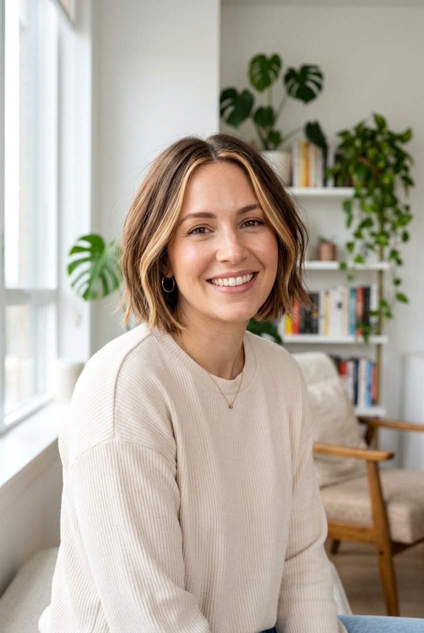 Money Piece Bob for Postpartum Hair Loss - 20 haircuts for postpartum hair loss - 20 haircuts for postpartum hair loss