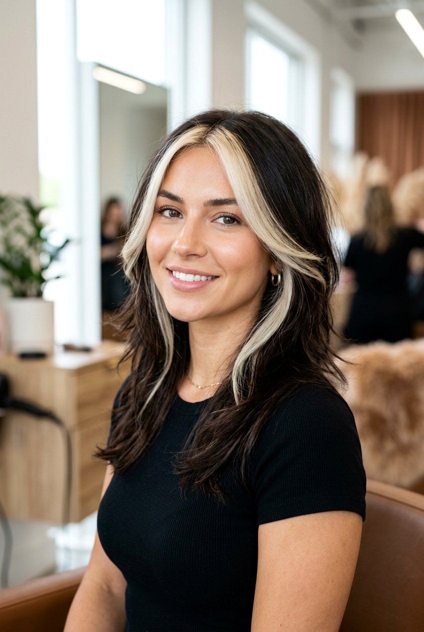 Money Piece With Face Frame - 20 face framing layers haircut - 20 face framing layers haircut