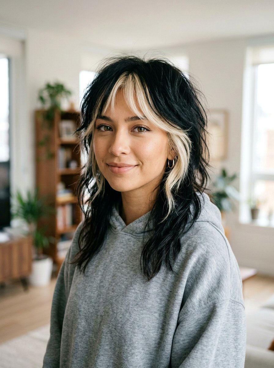 Money Piece Wolf Cut - 20 wolf cut hair color ideas - 20 wolf cut hair color ideas