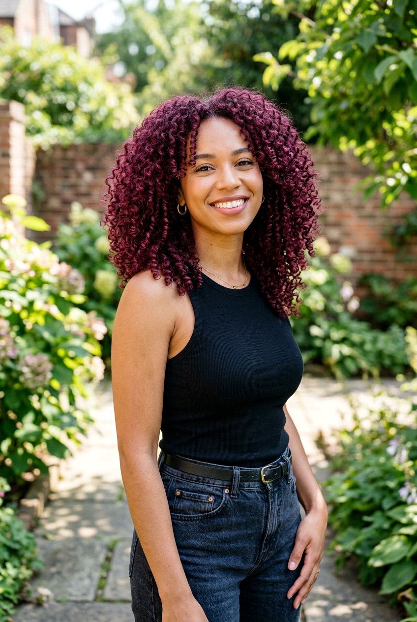 Mulberry Hair Color On Curly Hair - 20 mulberry hair color ideas - 20 mulberry hair color ideas