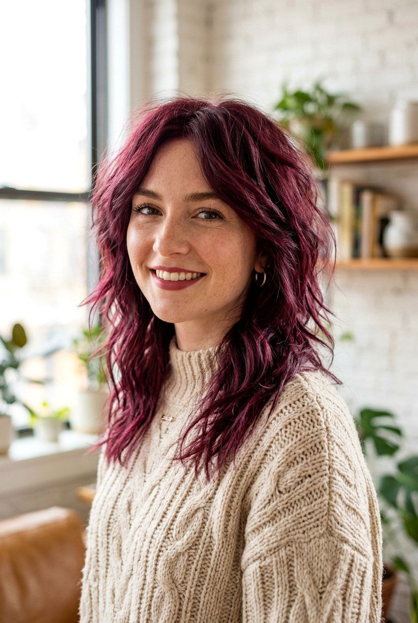 Mulberry Red Violet Hair Color - 20 mulberry hair color ideas - 20 mulberry hair color ideas