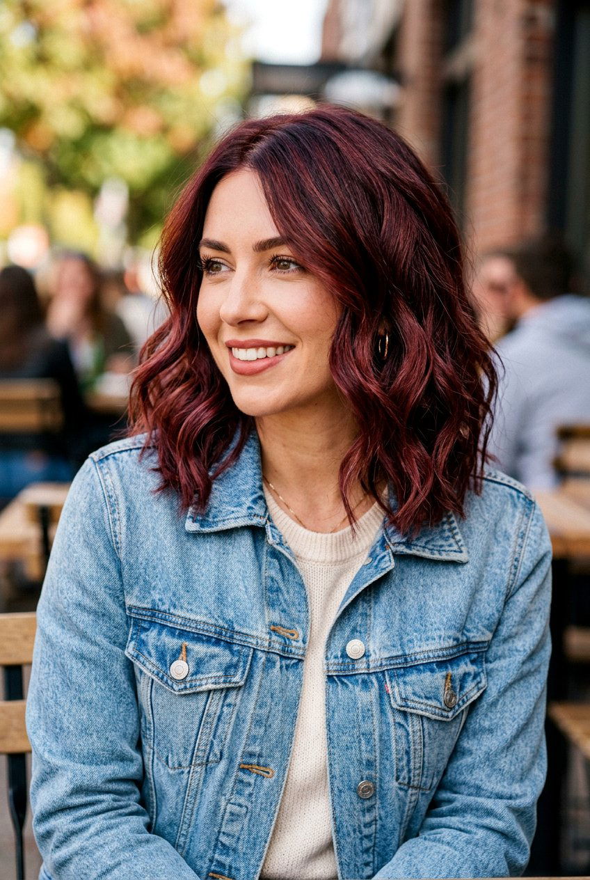 Mulled Wine Hair On Medium Length Hair - 20 mulled wine hair color - 20 mulled wine hair color