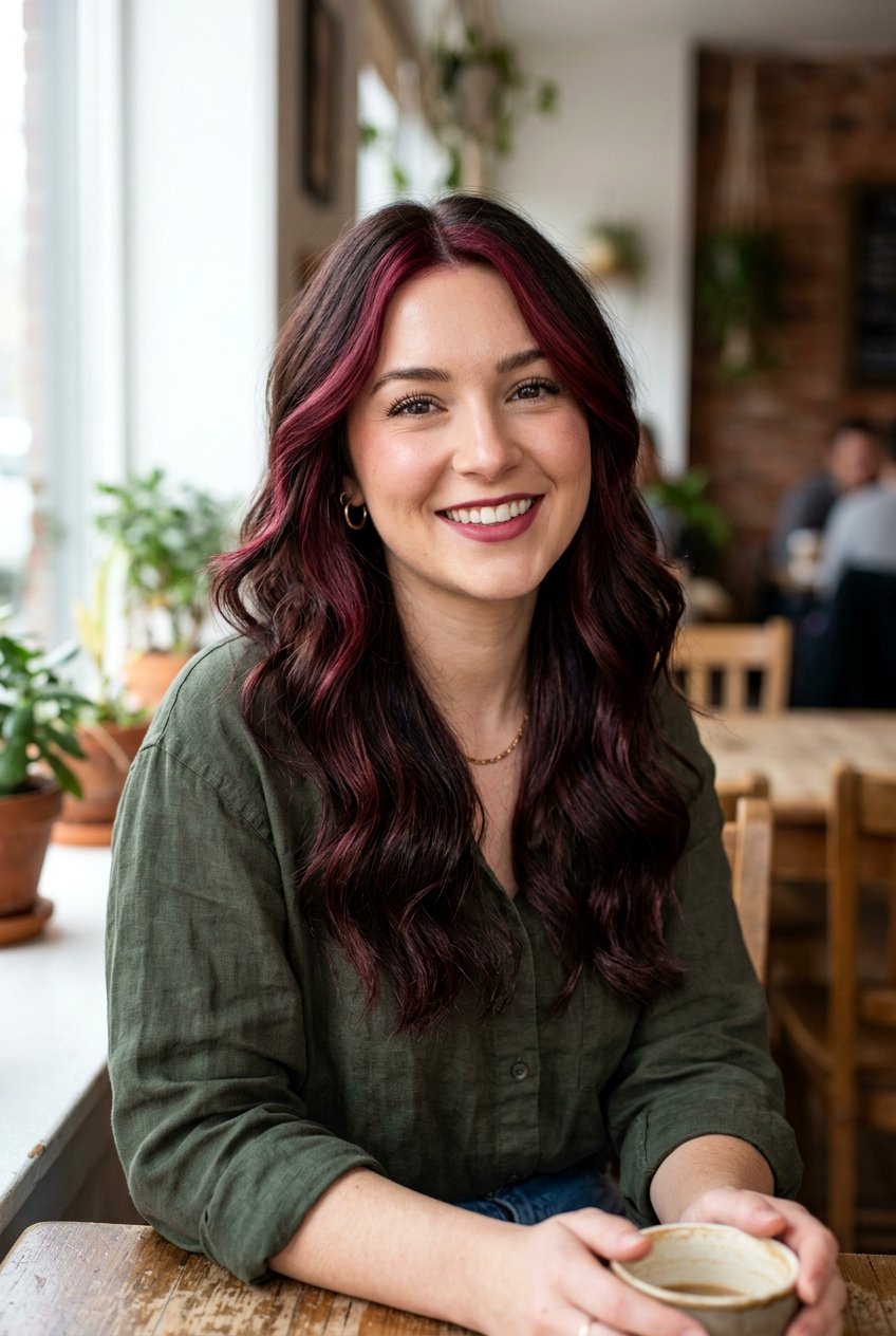 Mulled Wine Hair With Face Framing Pieces - 20 mulled wine hair color - 20 mulled wine hair color