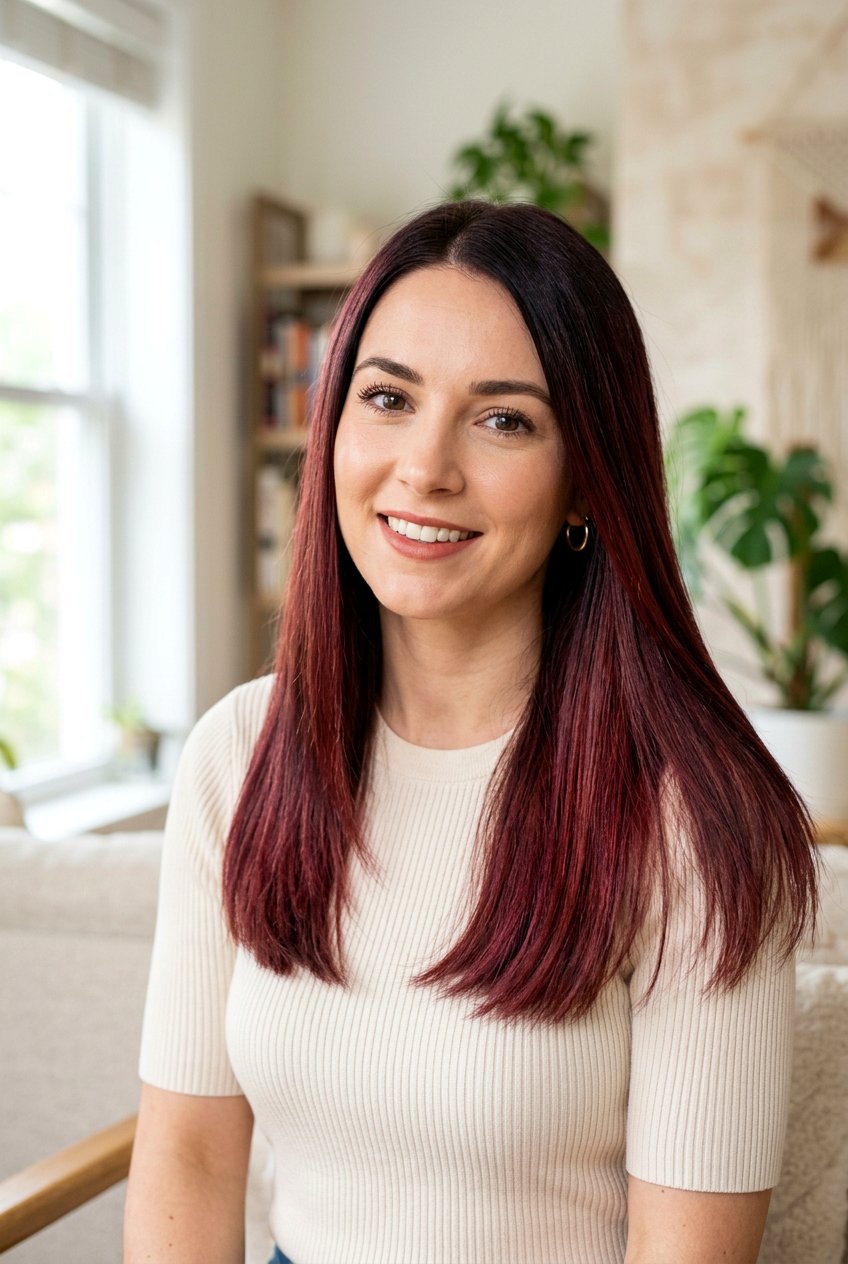 Mulled Wine Hair With Shadow Root - 20 mulled wine hair color - 20 mulled wine hair color