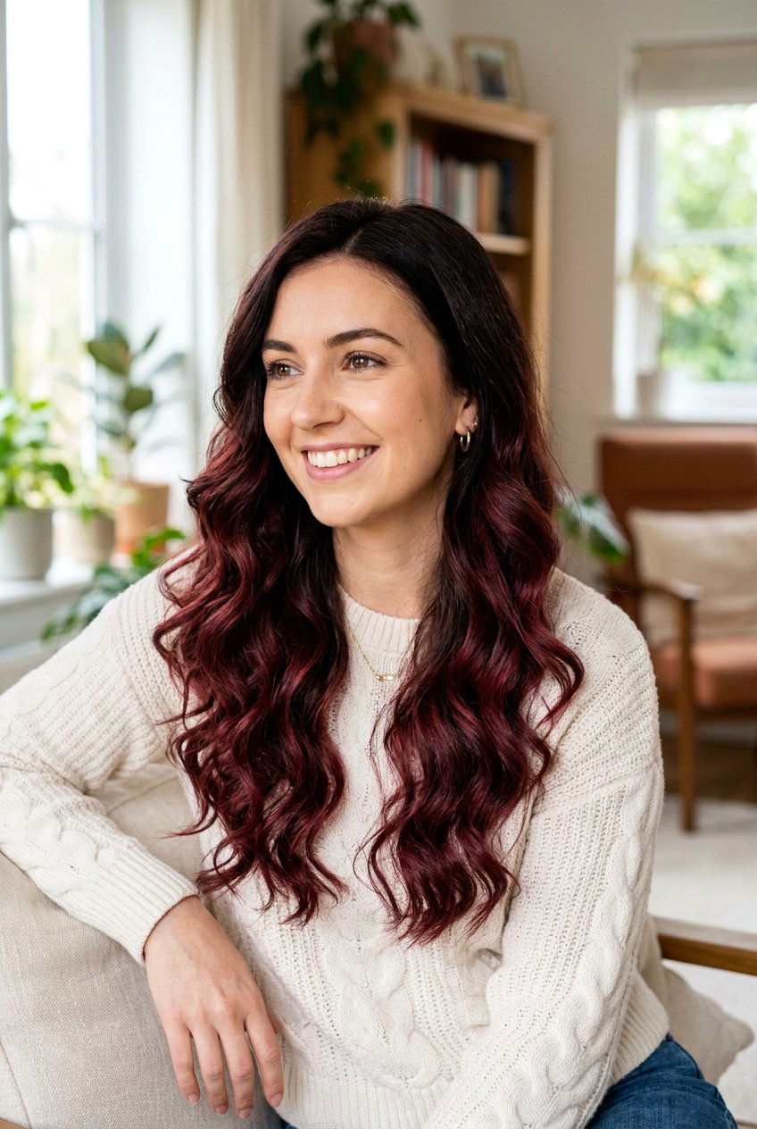 Mulled Wine Ombre Hair - 20 mulled wine hair color - 20 mulled wine hair color