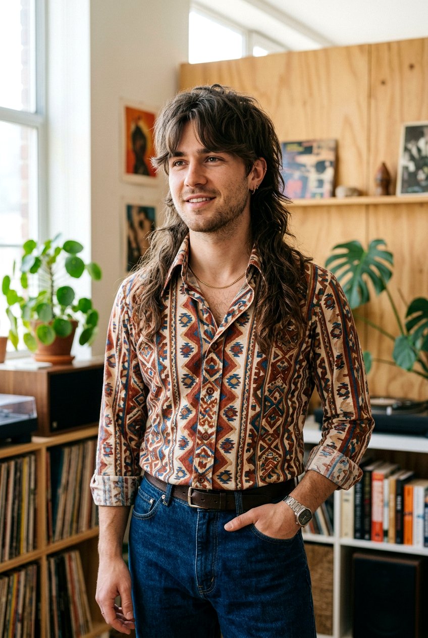 Mullet Men Wolf Cut With Curtain Fringe - 20 men wolf cut with curtain fringe - 20 men wolf cut with curtain fringe