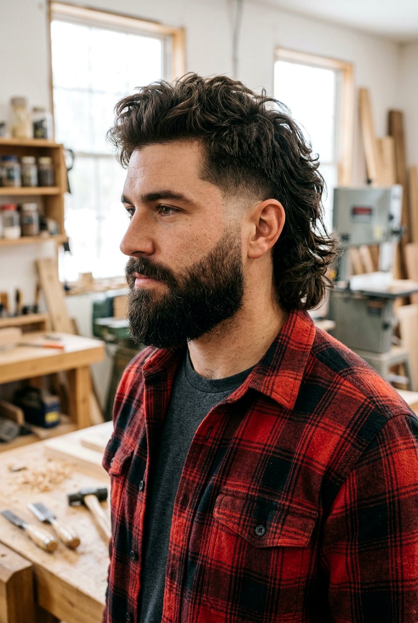 Mullet With Beard Taper - 20 taper mullet for thick hair men - 20 taper mullet for thick hair men