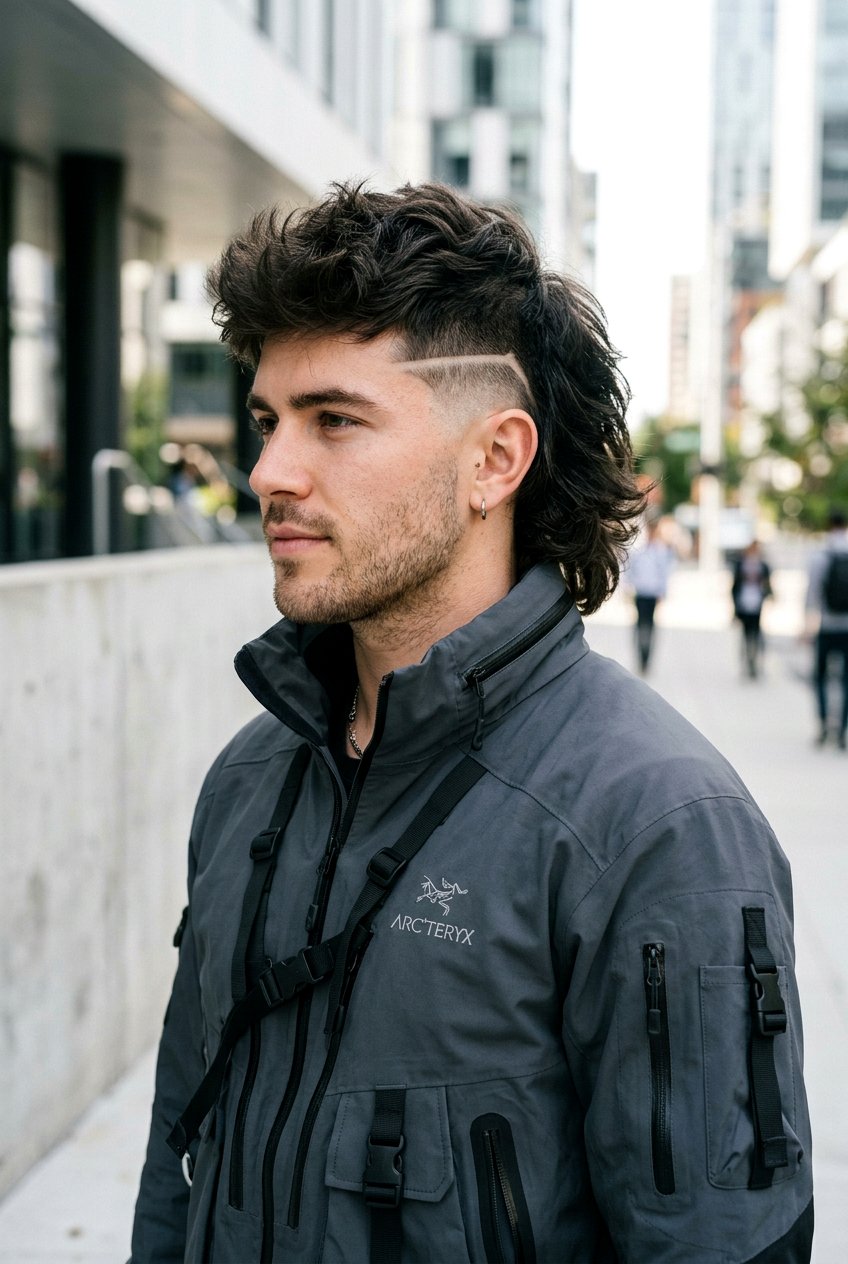 Mullet With Design Taper - 20 taper mullet for thick hair men - 20 taper mullet for thick hair men
