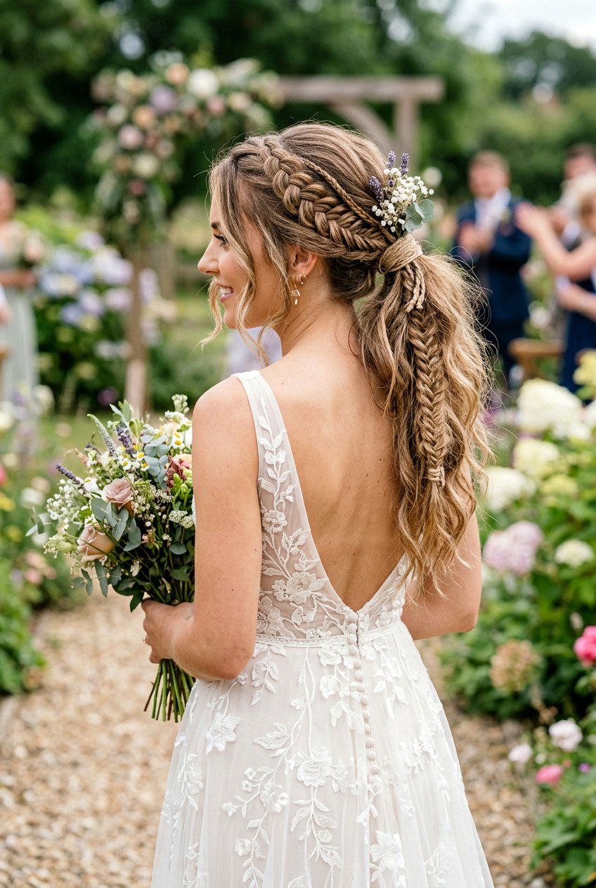 Multi Braid Boho Ponytail - 20 boho bridal ponytail - 20 boho bridal ponytail